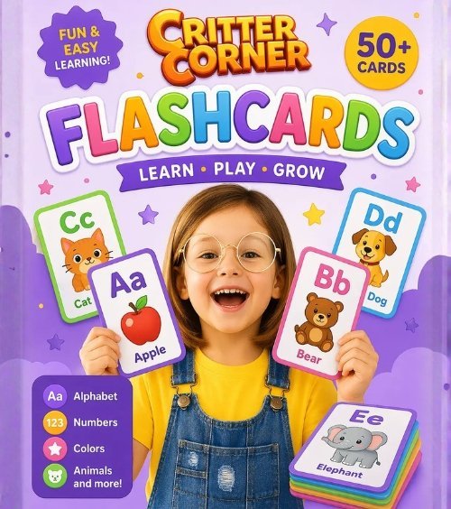 Flashcards — educational books and printable learning resources for children | Critter Corner