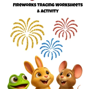 Critter Corner Fireworks Tracing Worksheets & Activity