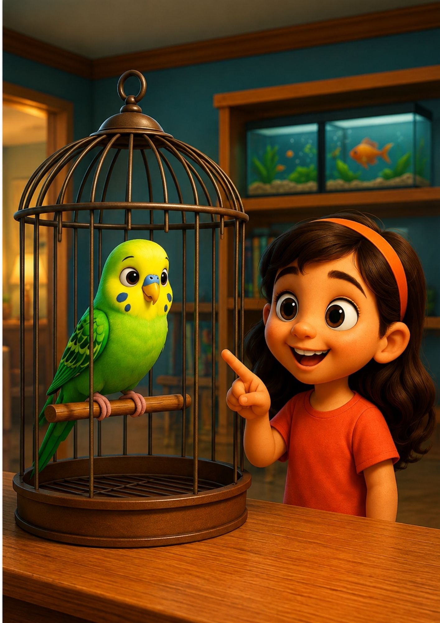 Pip the Parakeet Learns to Speak (Pdf) - Image 2 — educational storybook and learning resource for kids | Critter Corner