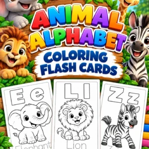 Critter Corner Animal Alphabet Coloring Flashcards — educational storybook and learning resource for kids | Critter Corner