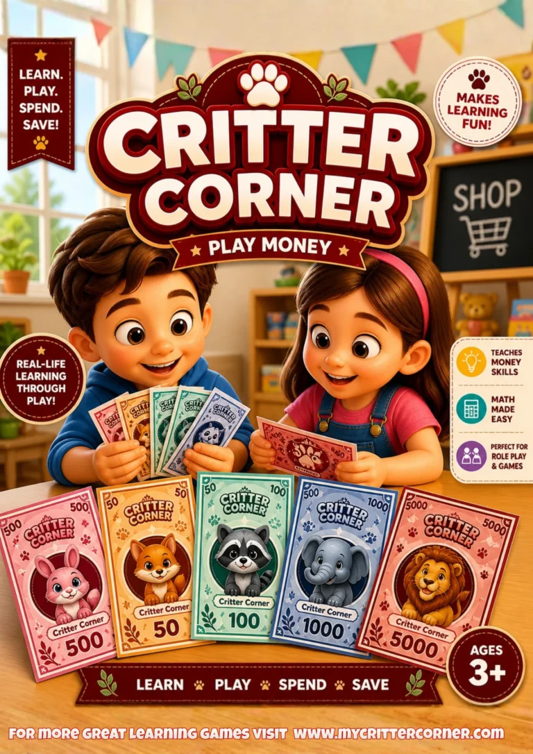 Critter Corner Play Money
