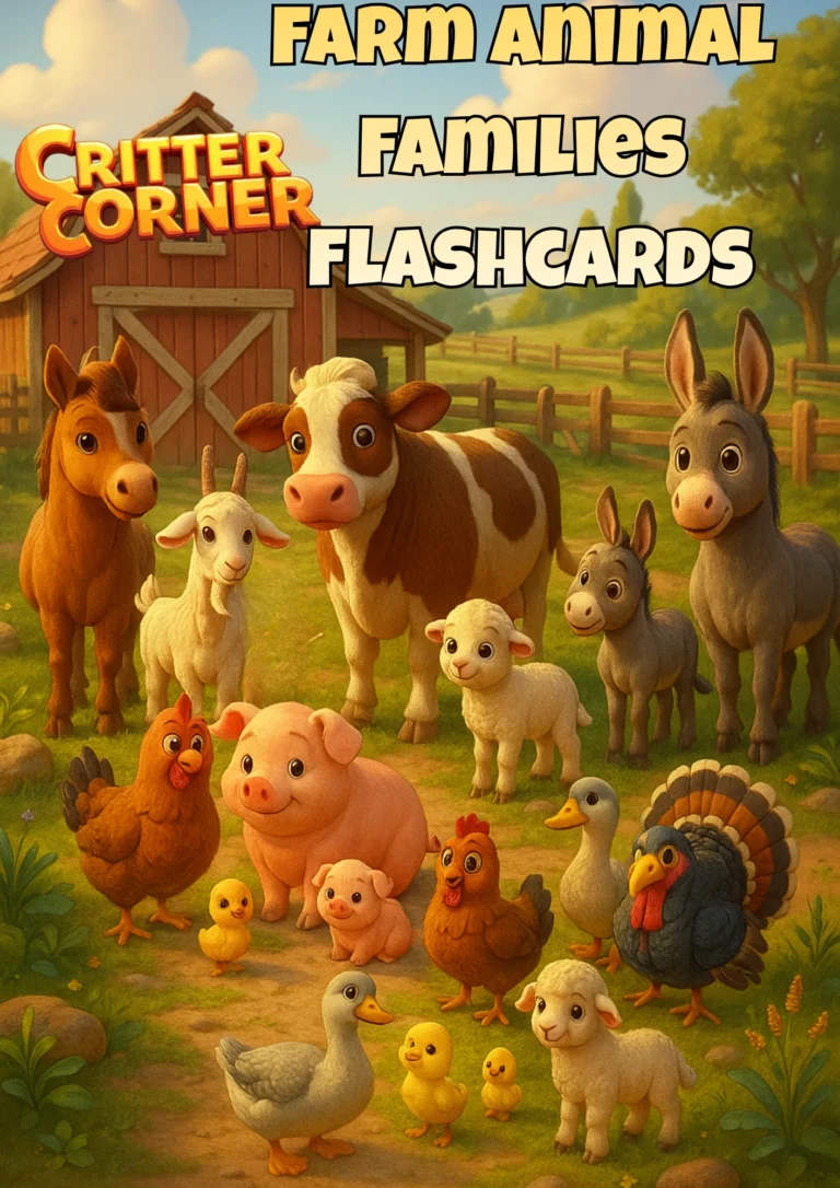 Critter Corner Farm Animal Families Flashcards