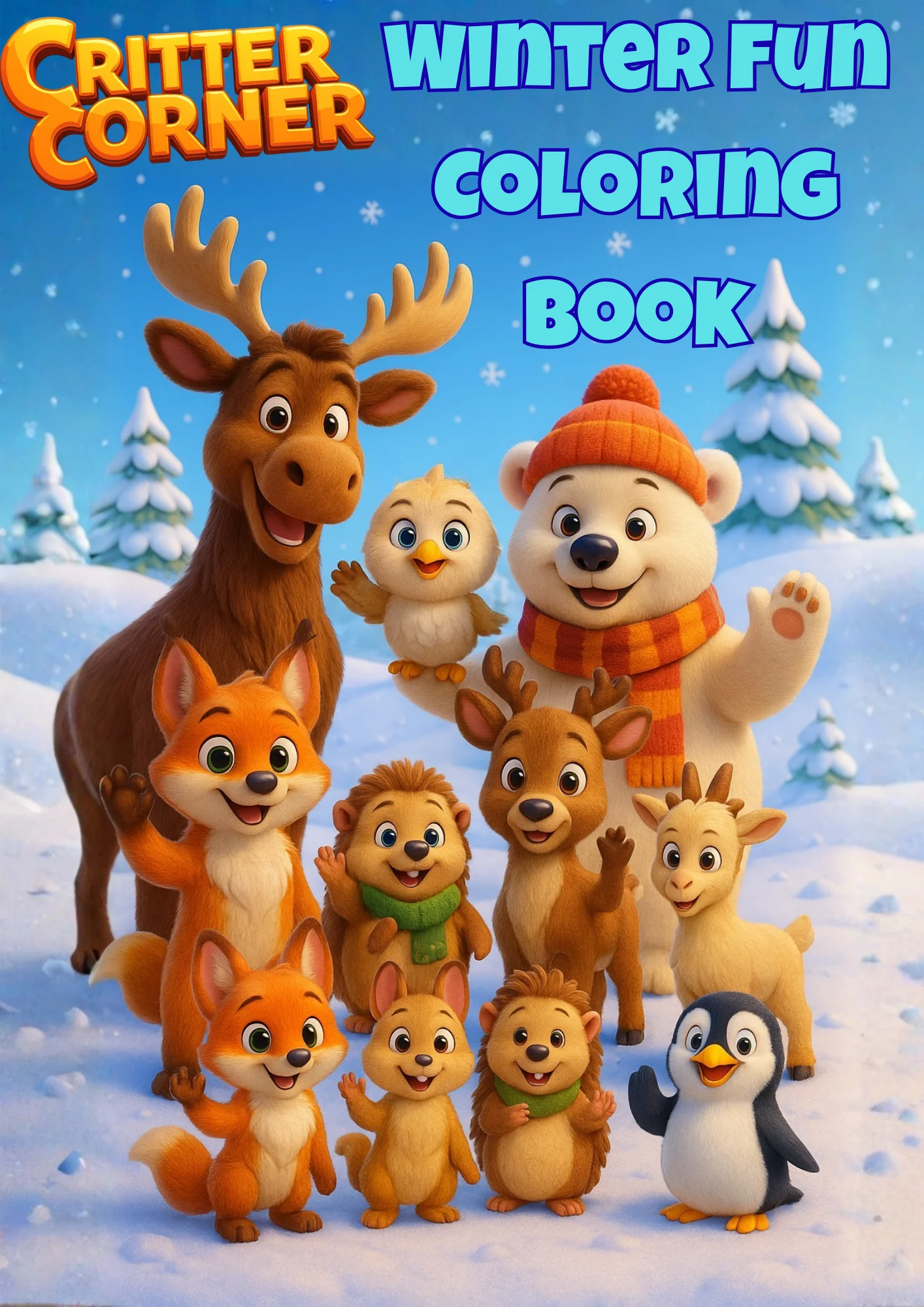Winter Fun Coloring Book for Kids
