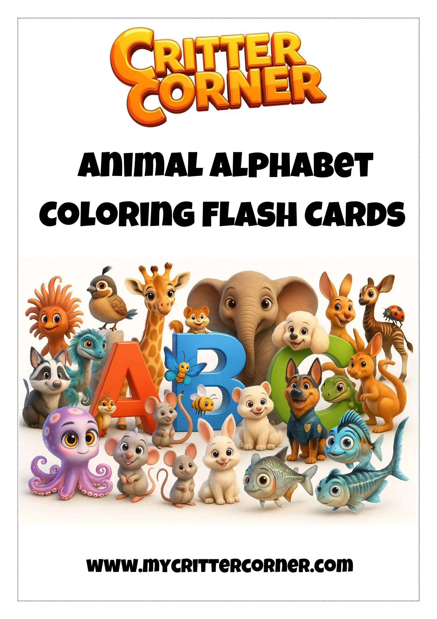 Animal Alphabet Coloring Book