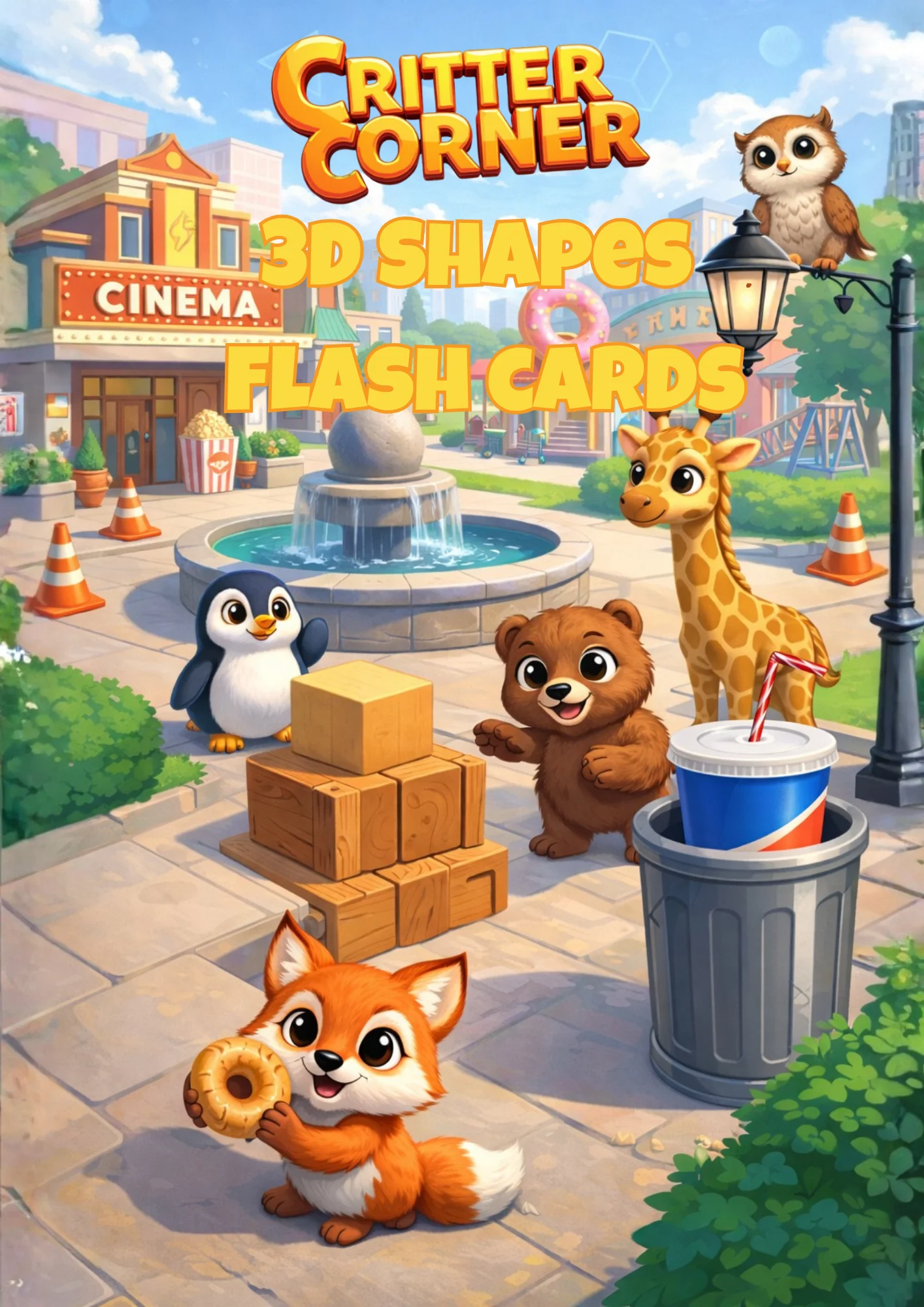 Critter Corner 3D Shapes Flashcards
