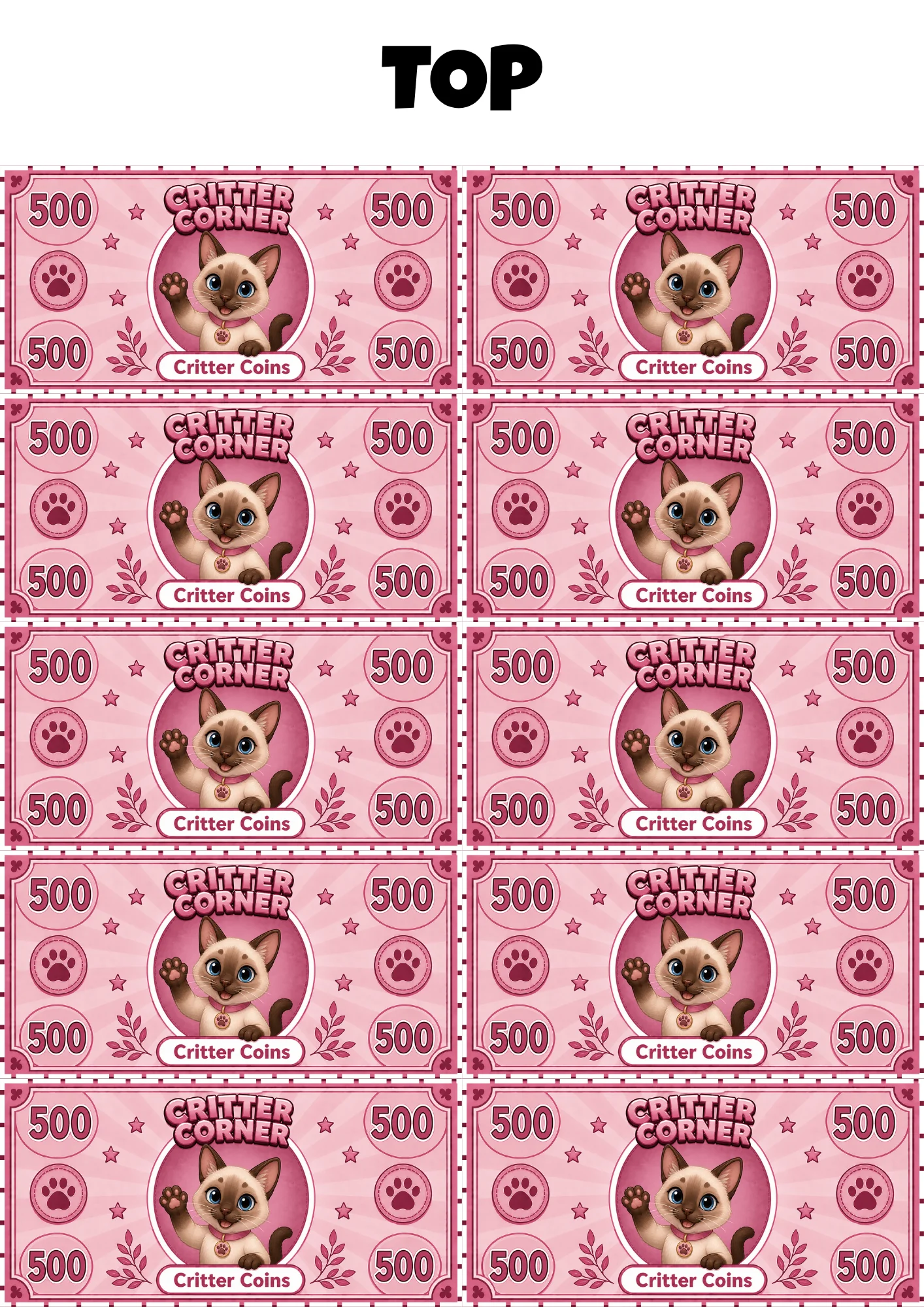 Critter Corner Play Money - Image 4