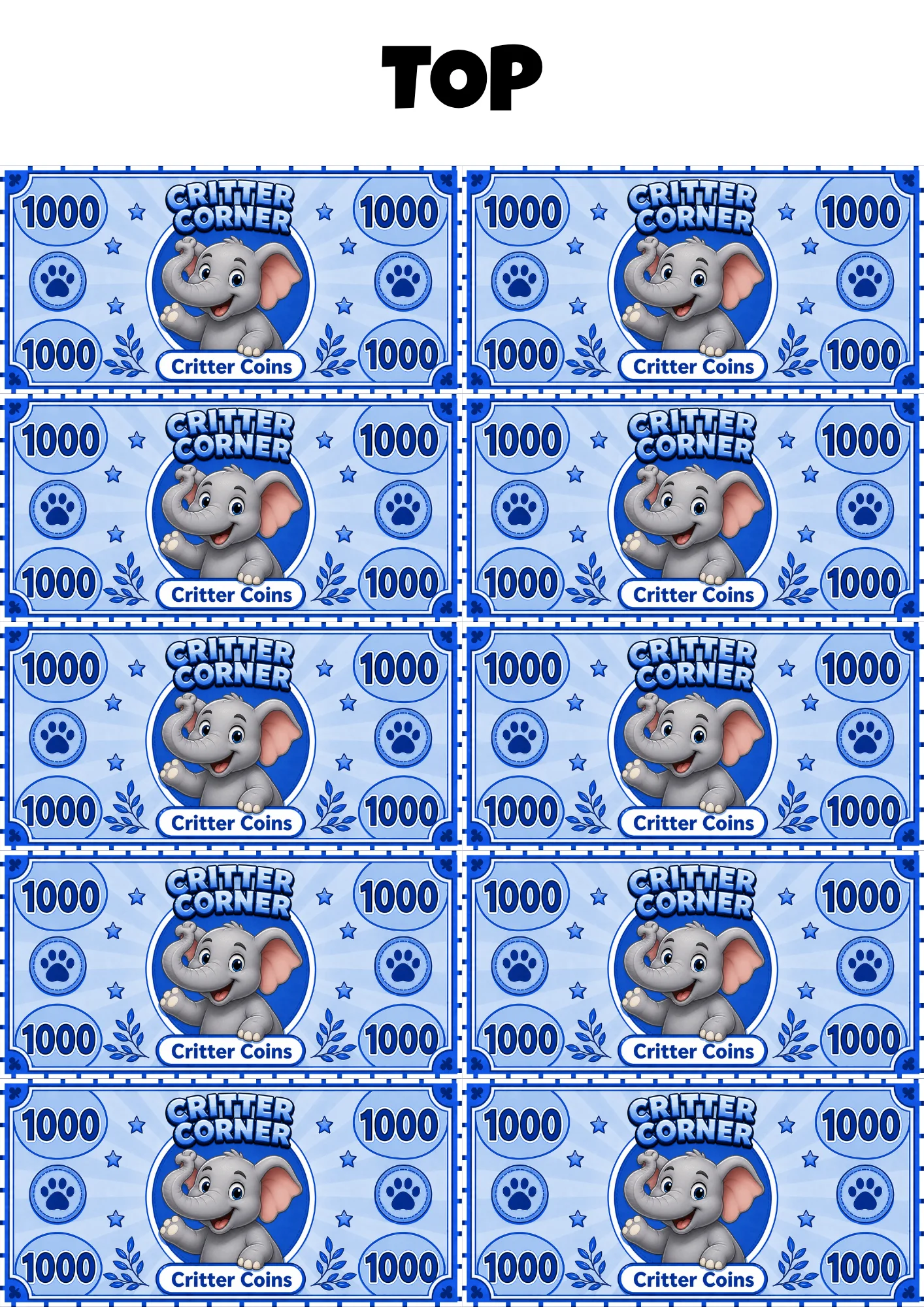 Critter Corner Play Money - Image 5