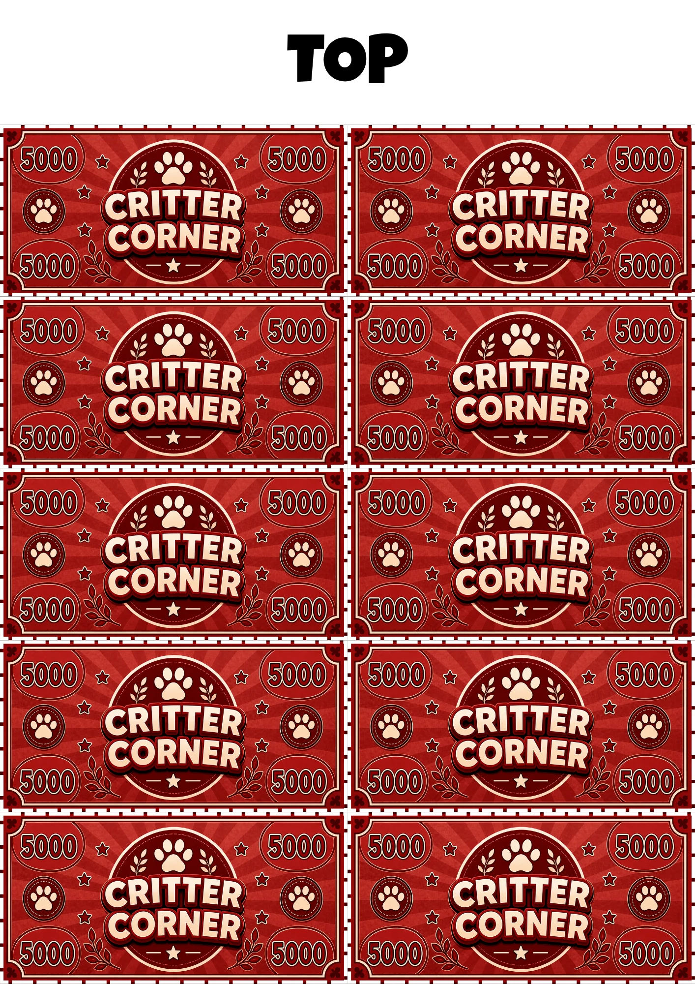 Critter Corner Play Money - Image 7