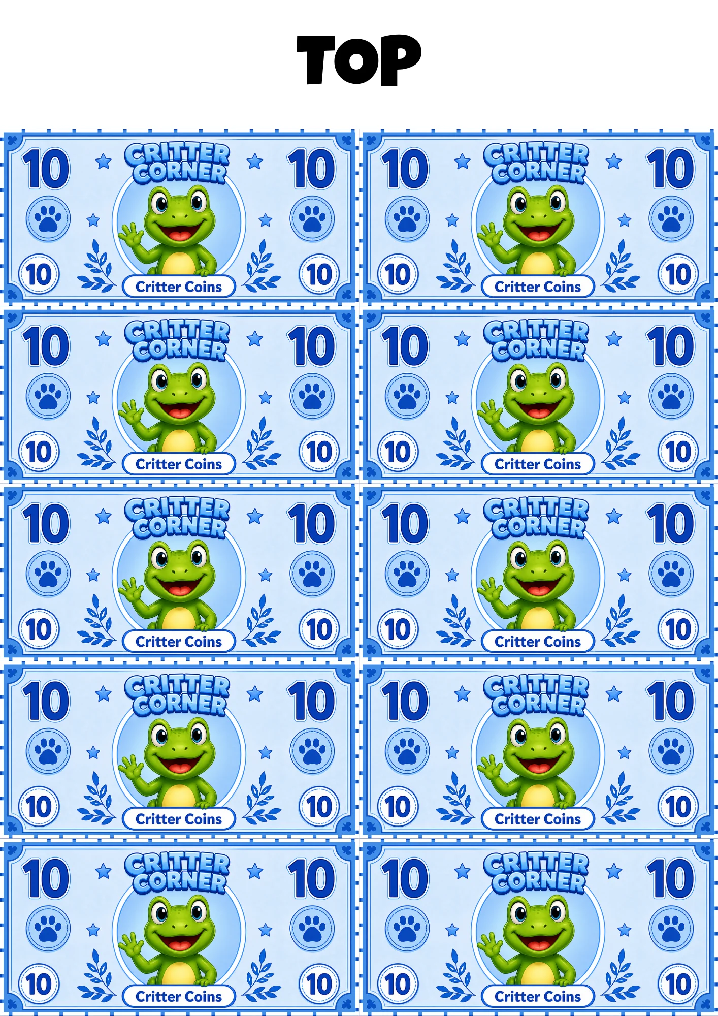 Critter Corner Play Money - Image 3
