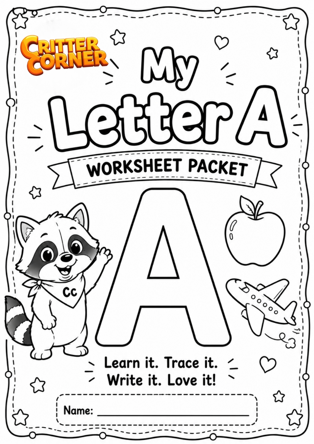 My Letter A Worksheet Packet - Image 2