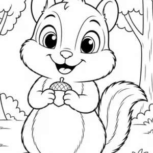 Charlie Chipmunk Coloring Page Open-Ended Creative Art Activity for Kids