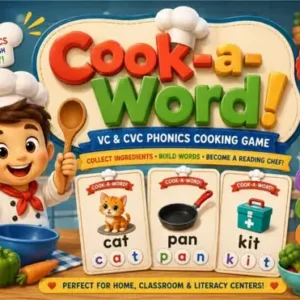 Cook-a-Word! Complete Phonics Bundle Word Building Game Base+3 Expansion Sets
