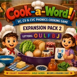 Cook-a-Word! Expansion Pack 2 – OULFBJ Printable Phonics Word Building Game