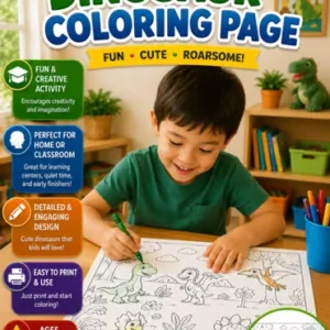 Dinosaur Coloring Pages Creative Printable Coloring Activity for Kids