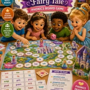 Enchanted Reading Quest SATIPN Phonics Board Game for Early Readers