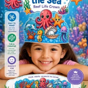 Reef Crown Creations | Printable Ocean Animal Crown Craft for Kids
