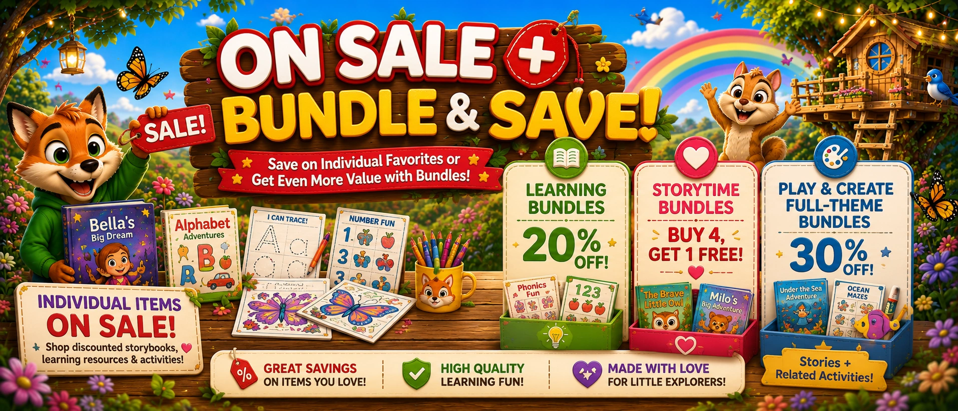 Sale & Bundles — educational adventures for children | Critter Corner