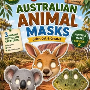 Wild Australia! 12 Printable Australian Animal Masks STEM
