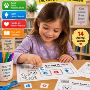 Animal Sound It Out! | CVC Word Building & Phonics Worksheets — educational storybook and learning resource for kids | Critter Corner