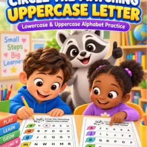 Lowercase to Uppercase Letter Matching Alphabet Worksheets A-Z — educational storybook and learning resource for kids | Critter Corner