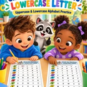 Uppercase to Lowercase Letter Matching Alphabet Worksheets A-Z — educational storybook and learning resource for kids | Critter Corner
