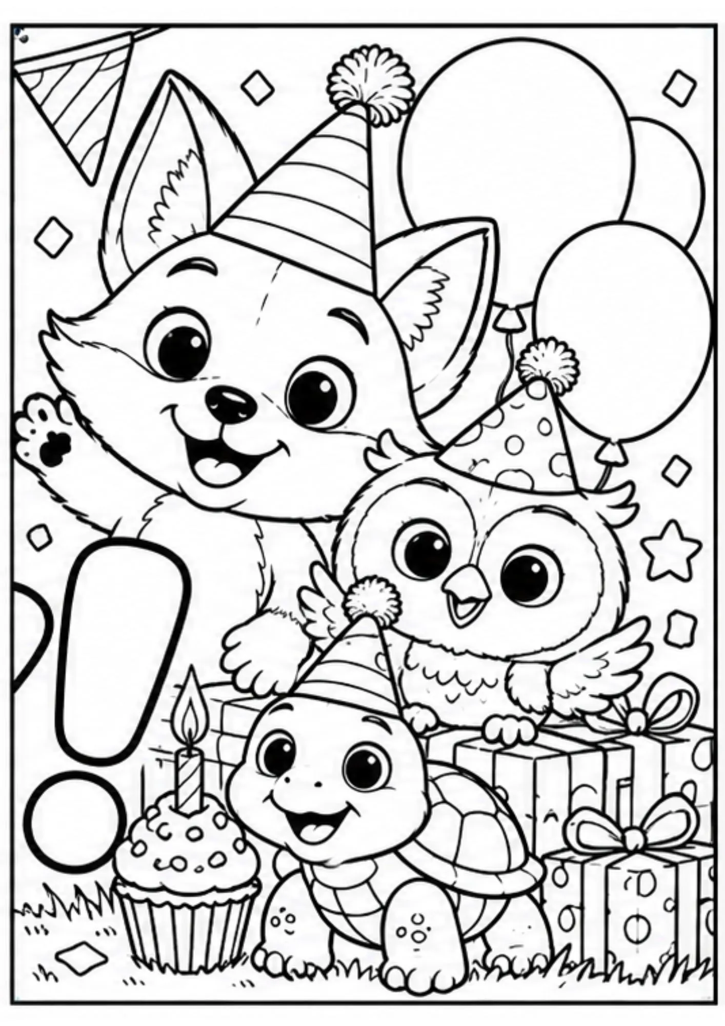 Birthday Bulletin Board Set – 12 Monthly Birthday Posters | Classroom Decor, Color & Black-and-White - Image 4 — educational storybook and learning resource for kids | Critter Corner