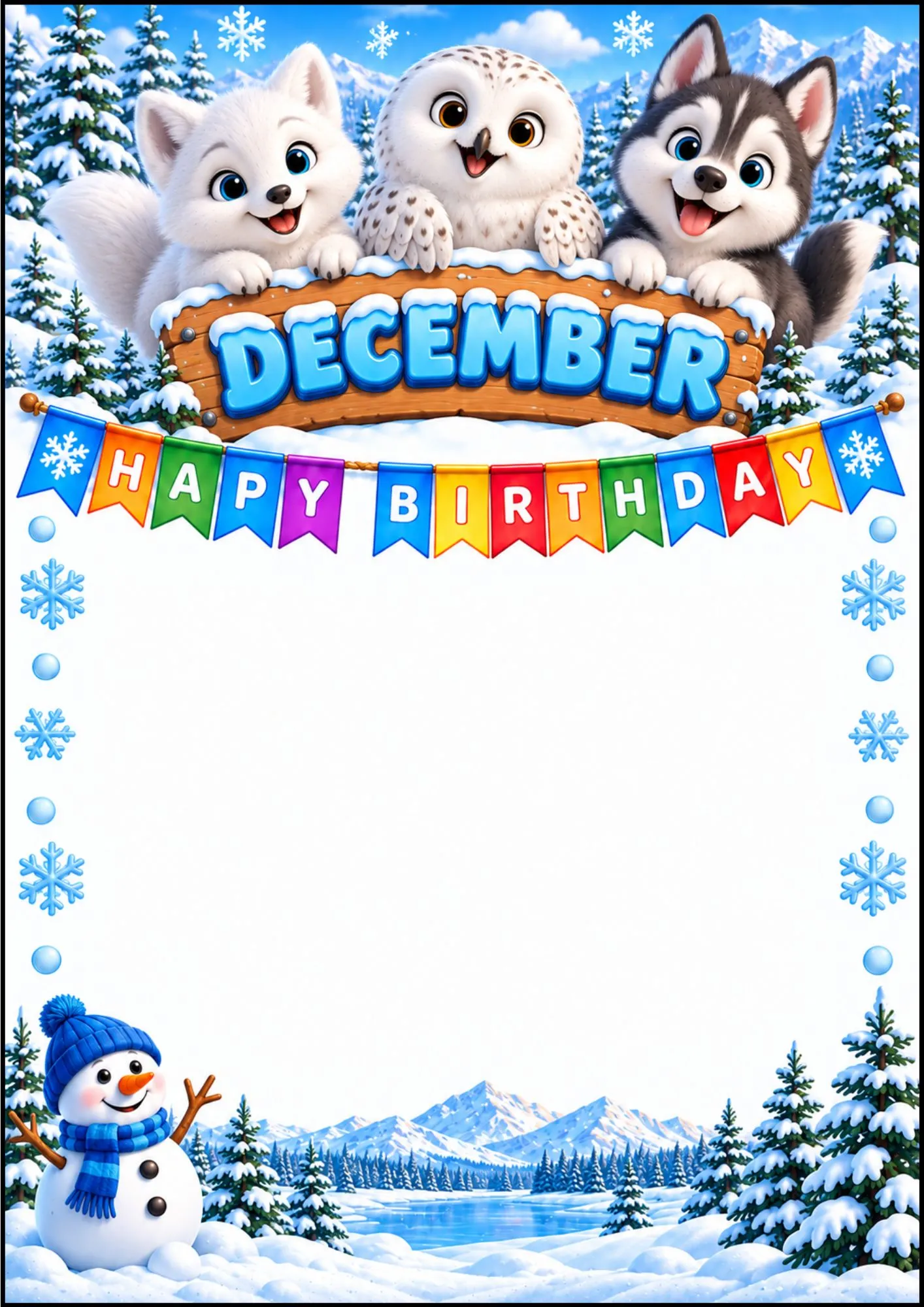 Birthday Bulletin Board Set – 12 Monthly Birthday Posters | Classroom Decor, Color & Black-and-White - Image 5 — educational storybook and learning resource for kids | Critter Corner