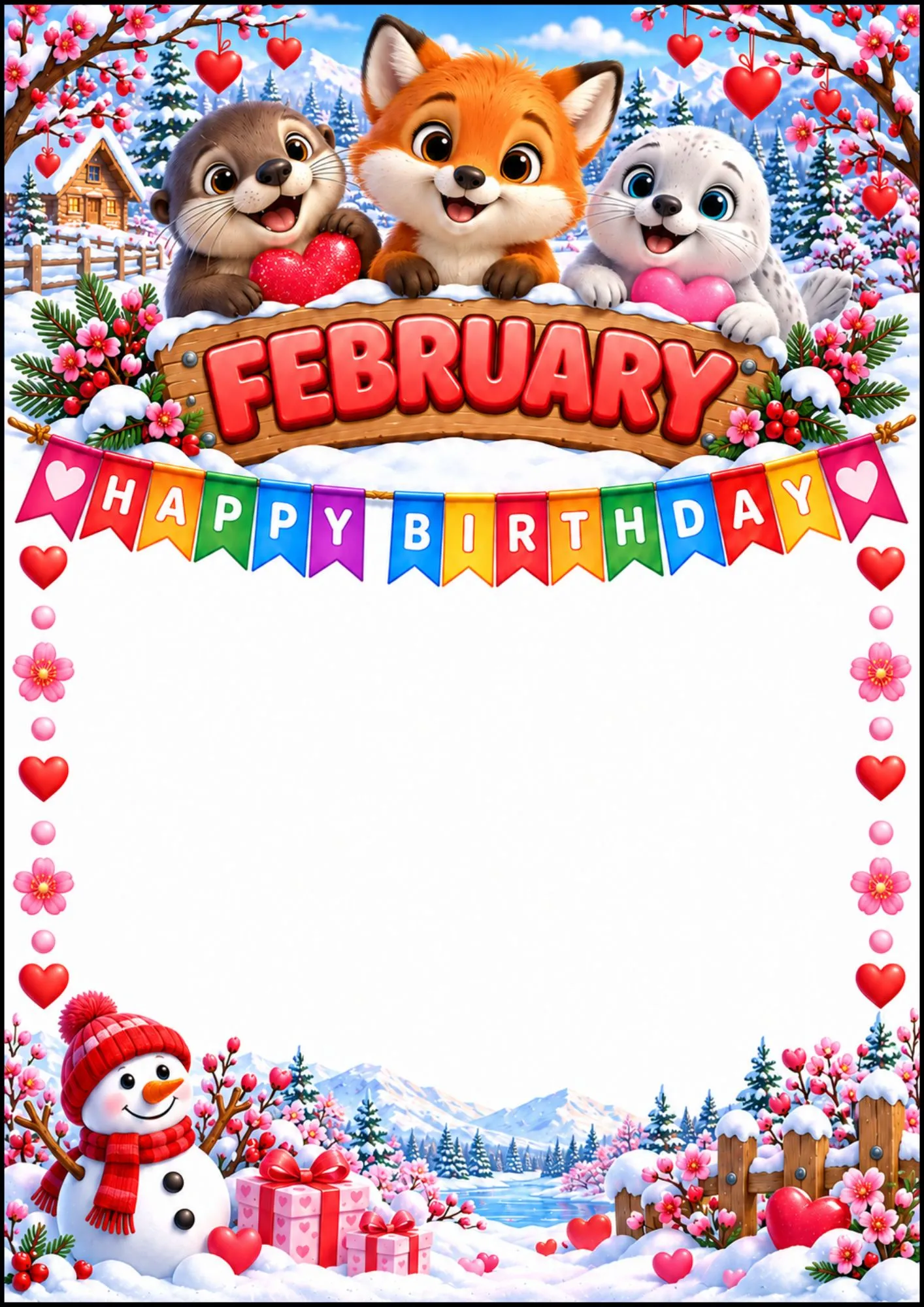 Birthday Bulletin Board Set – 12 Monthly Birthday Posters | Classroom Decor, Color & Black-and-White - Image 7 — educational storybook and learning resource for kids | Critter Corner